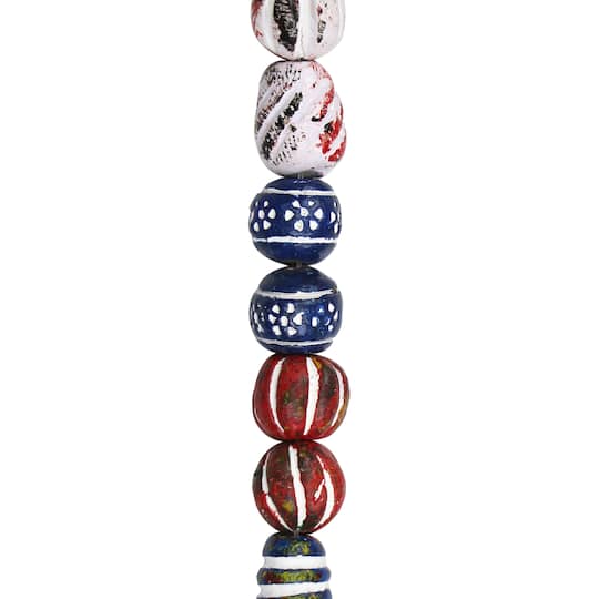 12 Packs: 24 ct. (288 total) Multicolor Clay Mixed Distressed Beads by Bead Landing&#x2122;